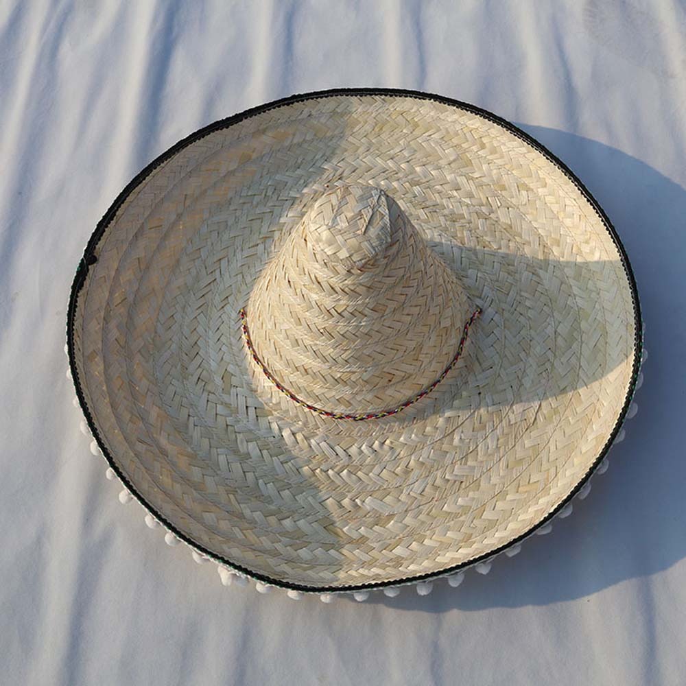 Bucket Hat Straw - Chapeau mexicain à large bord en
