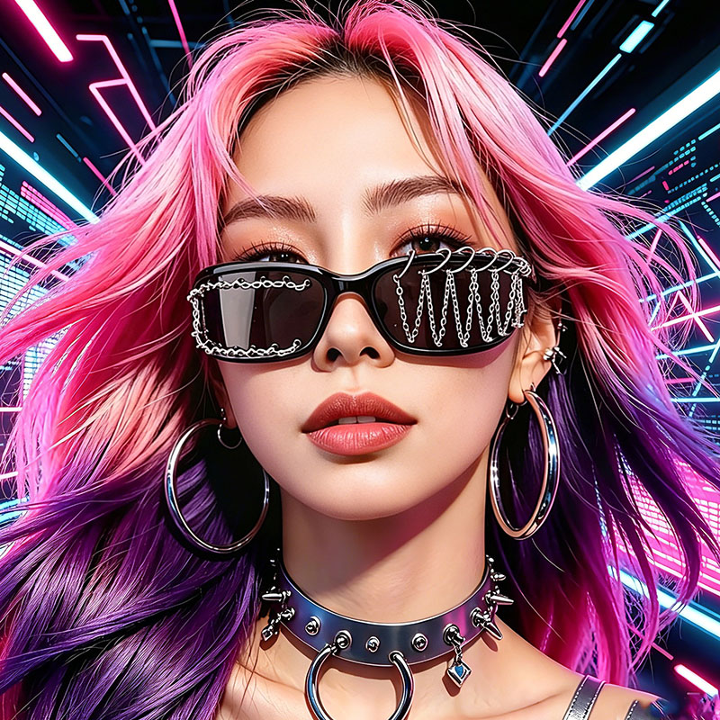 Sunglass Retainer Cord - Nouvelles Lunettes Décoratives Gothiques Foncées Y2K,